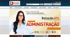Desktop Screenshot of faculdadedecision.com.br