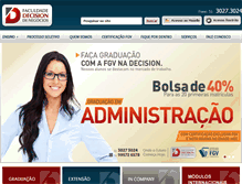 Tablet Screenshot of faculdadedecision.com.br